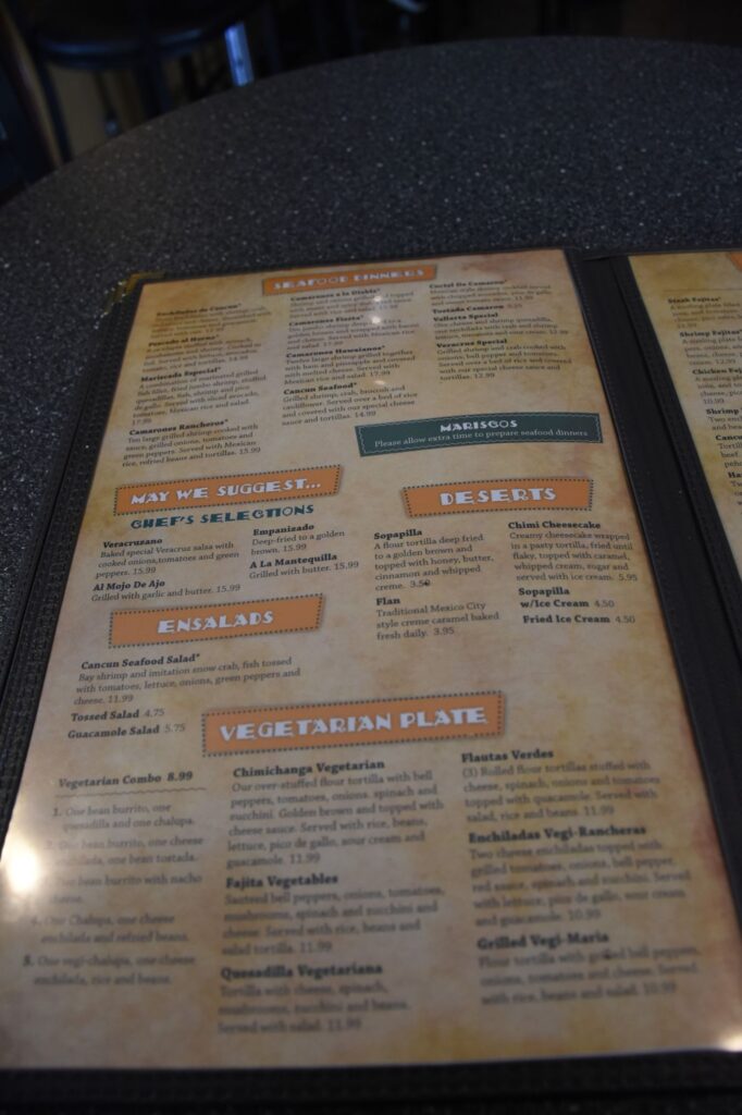 Cancun by the Lake Menu 7